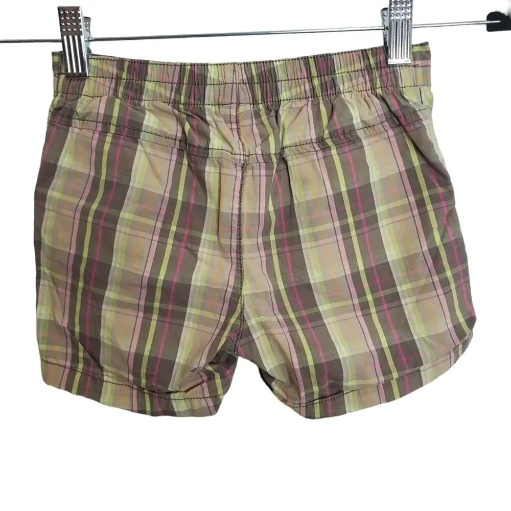 Carter's Pocketed Green and Pink Plaid Shorts 6X